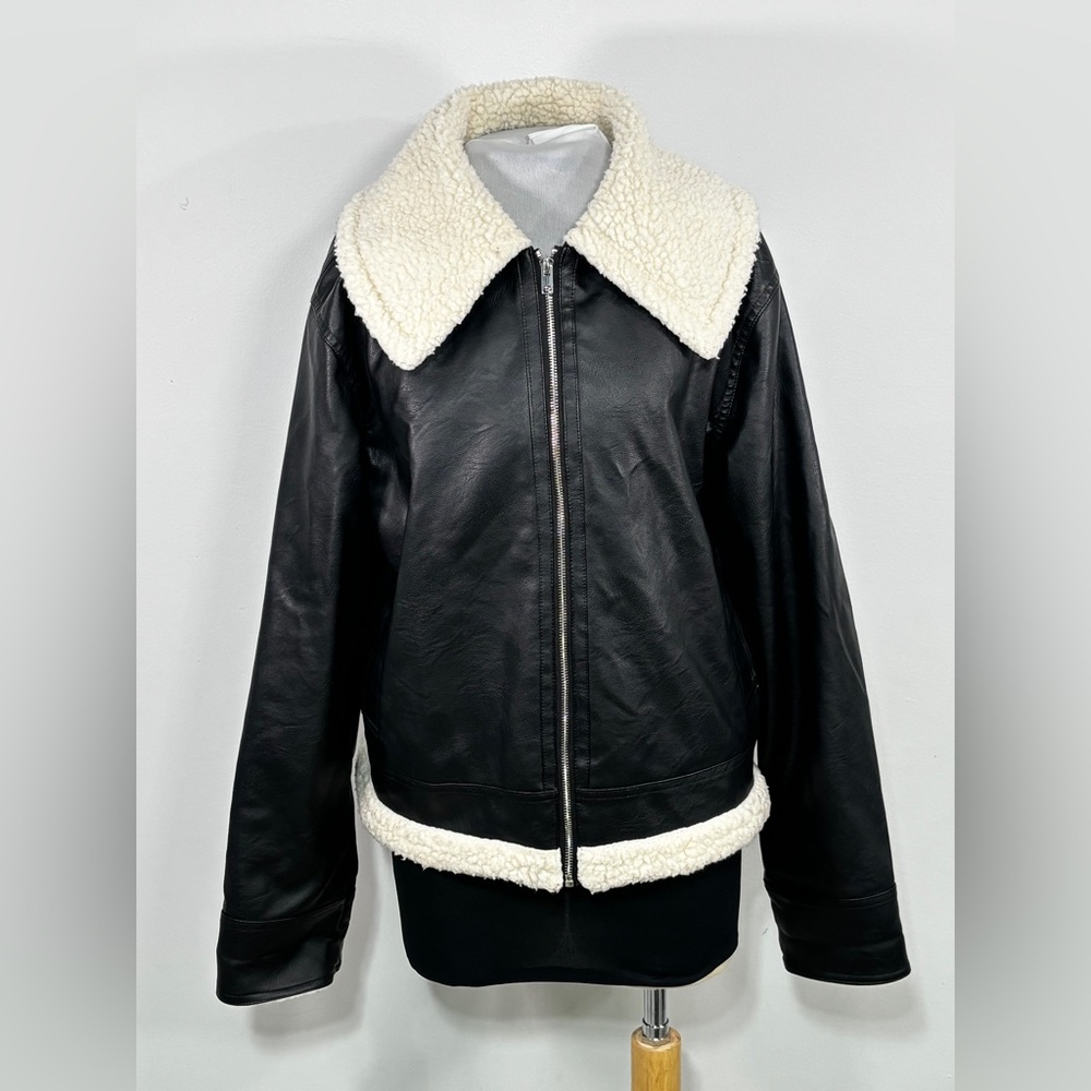 Sebby Collection Women’s Faux Shearling Jacket Medium